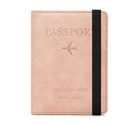 Jesustree Custodia per Passaporto in Pelle PU, Porta Passaporto Custodia Protettiva con Blocco RFID, Accessori da Viaggio Organizer per Carte di Credito, Porta Carte, D'identità