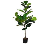 Jesustree Ficus Lyrata Artificiale, Foglia di Violino Artificiale 120cm Albero di Fico, Piante Finte in Vaso, per Interni ed Esterni, Casa, Ufficio, Giardino, Decorazione Moderna, Regalo (1 pack)