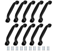 Jesustree Maniglie per Mobili da Cucina Nero, 10 Pezzi Maniglie Armadio in Alluminio con Viti per Decorazioni per la Casa Cassetti Armadio Porta, Distanza Fori 96mm