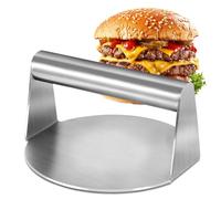 Jesustree Pressa per Hamburger in Acciaio Inossidabile, Smash Burger Press, 5,5 Pollici Rotonda Professionale Smasher Antiaderente, per Piastra Piatta Griglia, Bistecche, Panini, Barbecue