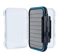 Jesustree Scatola per Kit Esche, Pesca a Mosca Box, 15x10x4.5cm Bilaterale per Fishing Impermeabile con Coperchio Trasparente, Facile per Trasporto Fly Plastica Casella