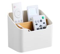 Jesustree Supporto per Telecomando, Organizzatore da Scrivania Ufficio Scatola Portaoggetti da Scrivania con 2 Scomparti per Riporre Telecomandi, Cancelleria, Penne, Cosmetici