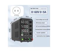 JESVERTY Alimentatore da Laboratorio 60V Regolatore di Tensione da Banco Alimentazione Switching da Banco per La Riparazione di Elettronica Spina