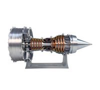 Jet Aircraft Turbofan Turbofan Kit modello motore turbogetto 3D strutture elettriche stampate fai da te, scienza meccanica aeronautica, regalo, display educativo, giocattolo da tavolo (motore TR-900