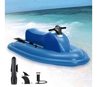 Jet Boat gonfiabile con scooter staccabile, lunga durata 130 minuti, velocità 3-7 km/h, alta capacità di 220 kg, design a doppia pinna per piscina, lago, oceano