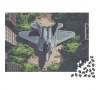Jet caccia sorvola città Rompicapo 1000 Pezzi In cartone Extra Spesso, Un Classico Puzzle A Pezzi Per Pace Interiore, Ideale Per Sfida Personale, Regalo Di Compleanno Originale 52x38c