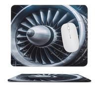 Jet Engine Tappetino Mouse Soffice Mousepad Base in Gomma Tappetini Mouse per Laptop Ufficio Gioco 25X30Cm