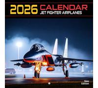 Jet Fighter Airplanes 2026 Calendar: Sleek jets cutting through the sky