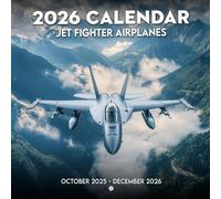 Jet Fighter Airplanes 2026 Calendar: Sleek jets cutting through the sky