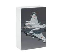 Jet Fighter - Portasigarette impermeabile e a prova di schiacciamento, per 20 sigarette king size, portatile, tascabile, da viaggio, per uomini e donne