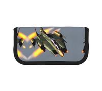 Jet Fighters - Astuccio piccolo per matite, semplice ed estetico, portapenne da ufficio, Nero , Taglia unica, Organizer per borse