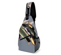 Jet Fighters - Borsa a tracolla unisex, regolabile, piccola borsa a tracolla per escursionismo e viaggi