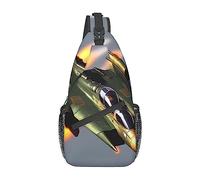 Jet Fighters Jet Fighters Borsa pettorale Zaino a tracolla diagonale Uomo Donna Viaggio con zaino multifunzionale per sport all'aria aperta