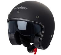 Casco Moto Jet Cafe Racer Omologato ECE 22-06 Parasole scooter Nero Opaco XXL