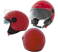 Jet Helmet Motorcycle Open Sun Scooter Scratchproof Visor ECE 22-06 Red XS