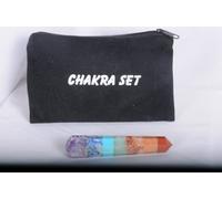 Jet International Bacchette per massaggio chakra, Reiki, bilanciamento dei chakra, guarigione, meditazione, energia positiva per la pace mentale, con custodia, risveglio spirituale sfaccettato