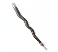 Jet International Bellissimo tipo di serpente in palissandro Bacchetta curativa Bastone Libretto gratuito Terapia di cristallo Bacchetta lunga Himalayan Sfera di cristallo a sfera Nepal Tibetano Ind