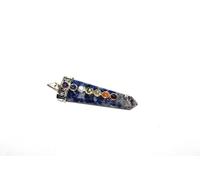 Jet International Ciondolo in chakra piatto di sodalite da 2 pollici circa A ++ Grado Guarigione Spirituale Divino India Cristallo