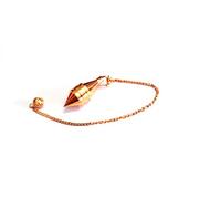 Jet International Esclusivo nuovo opuscolo con pendolo D.Pointed placcato rame libero 40 pagine su Crystal Therapy Healing Dowsing A ++ Risultati Reiki in metallo