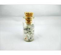 Jet International New Rainbow Moonstone Chips Mini Bottiglia di vetro Pietra preziosa Reiki Chakra Equilibratura Guarigione Crystal Therapy Olistica Spirituale