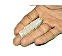 Jet International Nuovo ciondolo in selenite placcato in oro 2 pollici circa Ruvido A ++ Grado Superiore Guarigione Spirituale Divina India Cristallo Terapia