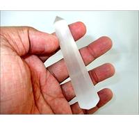 Jet International Nuovo obelisco di selenite da 3 pollici ca. 40-50 GMS Autentica pietra preziosa autentica con gemme di cristallo autentico Crystal Therapy L'immagine del libretto è SOLO UN riferim