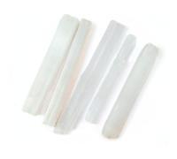 Jet International Pezzi di selenite grezza Bacchetta da 5 pollici ca. Terapia del cristallo con opuscoli da 200 grammi