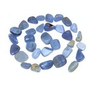 Jet International Wow Blue Lace Agata Pietra burattata 100 grammi circa. Da 0,75"a 1" pollici di autentico grado A con custodia in velluto L'immagine è SOLO un riferimento