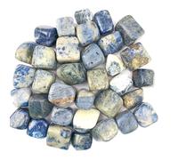 Jet International Wow Sodalite burattato Stone 100 grammi 1 ca. Da 0,75"a 1" pollici Libretto gratuito Crystal Therapy L'immagine è SOLO un riferimento