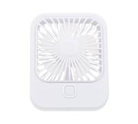 Jet Lag - VE6102 - Ventilatore Portatile Compatto Ricaricabile 2 - Ultra-Leggero - Ideale per Ufficio e Viaggio - Funziona a Batteria - Materiale ABS Resistente - Colore Bianco - Taglia Standard