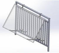 Jet-Line® Centrale elettrica da balcone, supporto per ringhiera | per 1 modulo solare | angolo di inclinazione continuo 45 °C | larghezza ringhiera fino a 80 mm | argento | set di montaggio per