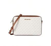 Jet Set Large Printed Logo Women Crossbody Bag Vanilla Tagli UnicaColore unicoVera pelle