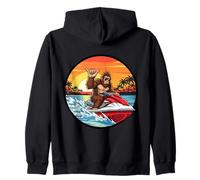 Jet Ski Sasquatch Big Foot Jetski Amante Big-Foot Shaka Cool Felpa con Cappuccio