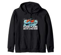 Jet Skiing Flood Plains Are My Living Room Felpa con Cappuccio