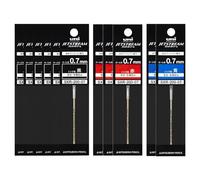 三菱鉛筆 Jet Stream Prime - Ricarica per penna SXR - 200 - 07/0,7 mm, set da 10 pezzi (nero, rosso, blu)