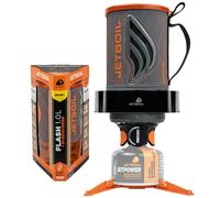 Jetboil Flash - Fornello a pressione portatile da 1,0 l, con paravento per campeggio e viaggi con zaino, accensione automatica a 1 stadio, nuovo per il 2026, bruciatore a propano/isobutano, topo