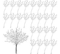 Jetec 60 mazzi di fiori artificiali con perline acriliche a goccia di cristallo a forma di fiore, perline acriliche, rami di fiori, filo di perline, bouquet da sposa, decorazione artigianale per