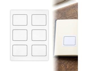 Jetec Confezione da 150 grandi librerie, 9,7 x 8,1 cm, laser e a getto | Elegante design con angoli a scorrimento, con bordo prestampato, librerie per biblioteche, collezioni