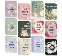 Jetec Confezione da 24 mini quaderni tascabili per la festa della mamma con rose floreali per donne, diario di preghiera e preghiera, mini taccuino per madre cristiana e chiesa (rosa)