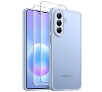 JETech 3 in 1 Cover Opaca per Samsung Galaxy A57 5G, con 2 Pezzi Vetro Temperato Pellicola Protettiva, Custodia Traslucida Glassata con Grip Antiscivolo & Protezione Lente Fotocamera (Icyblue)