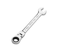 Jetech Chiave ad ingranaggi a testa flessibile da 15 mm, chiave a cricchetto flessibile di livello industriale in acciaio legato Cr-V forgiato e trattato termicamente, metrica