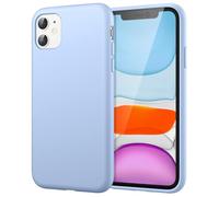 JETech Cover in Silicone per iPhone 11 (2019), 6,1 Pollici, Custodia Protettiva con Tutto Il Corpo Tocco Morbido setoso, Cover Antiurto con Fodera in Microfibra (Cielo Blu)