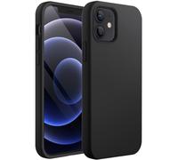 JETech Cover in Silicone per iPhone 12/12 Pro, Nero