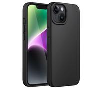 JETech Cover in Silicone per iPhone 14, Nero | Touch Morbido Setoso, Custodia Protezione Antiurto, Antigraffio, Fodera in Microfibra