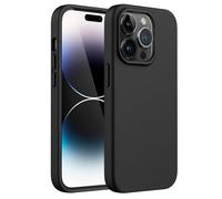 JETech Cover Silicone per iPhone 14 Pro 6,1 Pollici, Protettiva per Tutto il Corpo Morbida al Tatto, Custodia Antiurto con Fodera in Microfibra (Nero)