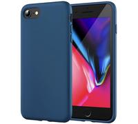 JETech Cover in Silicone per iPhone SE 3/2 (modello 2022/2020), iPhone 8/7, Custodia Protettiva con Tutto Il Corpo Tocco Morbido setoso, Cover Antiurto con Fodera in Microfibra (Blu Cobalto)