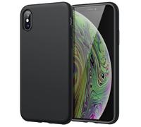 JETech Cover in Silicone per iPhone X/XS 5,8 Pollici, Protettiva per Tutto il Corpo Morbida al Tatto, Custodia Antiurto (Nero)
