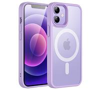 JETech Cover Magnetica Opaca per iPhone 12 mini, Viola Chiaro | Compatibile con MagSafe, Retro Traslucido, Custodia Protezione Antiurto Sottile