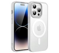 JETech Cover Magnetica Opaca per iPhone 14 Pro Max, Grigio | Compatibile con MagSafe, Retro Traslucido, Custodia Protezione Antiurto Sottile