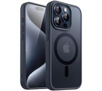 JETech Cover Magnetica Opaca per iPhone 15 Pro Max, Blu | Compatibile con MagSafe, Retro Traslucido, Custodia Protezione Antiurto Sottile